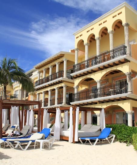 Os hoteis que você vai encontrar na Riviera Maya, como o Gran Porto Real, são maravilhosos. (Crédito da foto: Clarissa Donda)