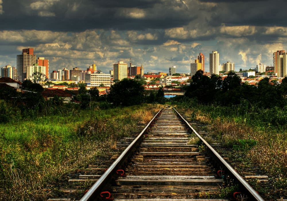 vista da estação de trem de Bauru