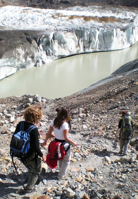 Caminhar é a melhor forma de explorara reserva da cidade de El Chaltén (Crédito da foto: Clarissa Donda)