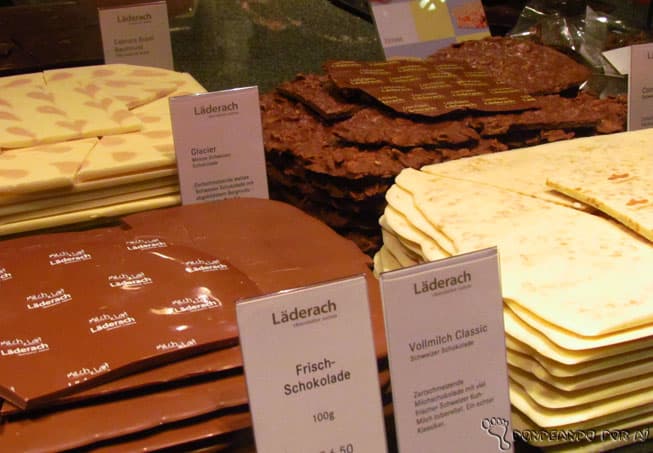 Deixe a dieta para depois: em Interlaken - e em toda a Suíça - você não conseguirá resistir aos deliciosos chocolates (Crédito da foto: Clarissa Donda)