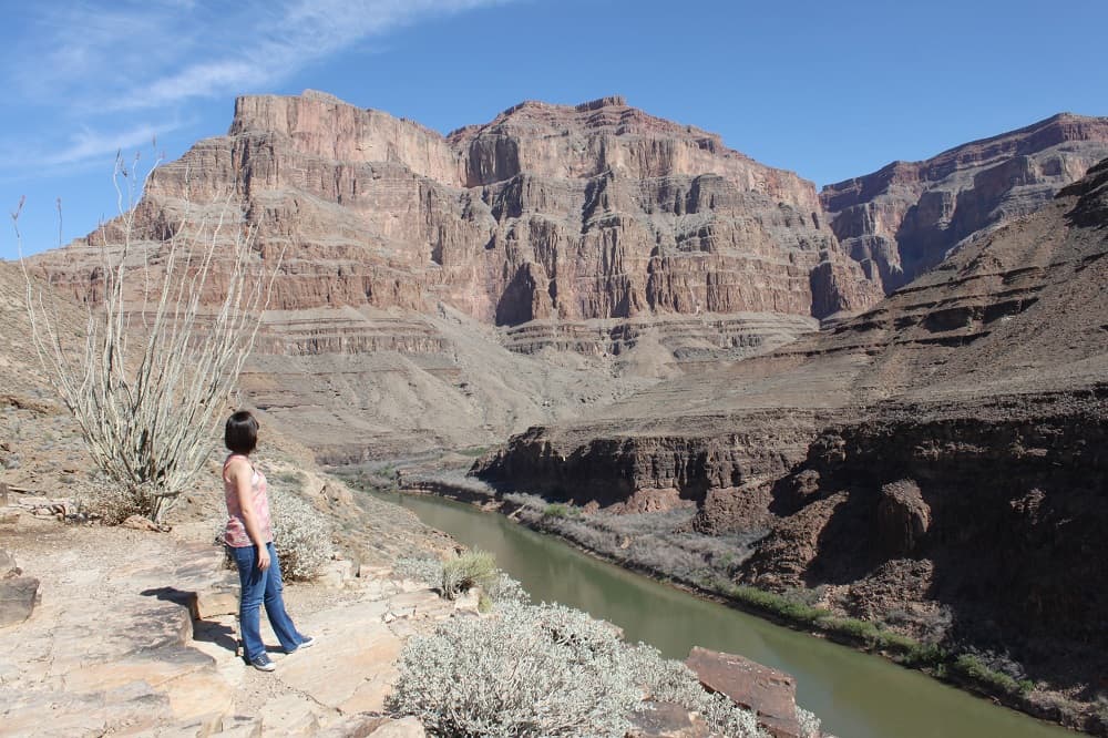 O visual do Grand Canyon é espetacular desde a entrada. (Crédito da foto: Natalie Soares)