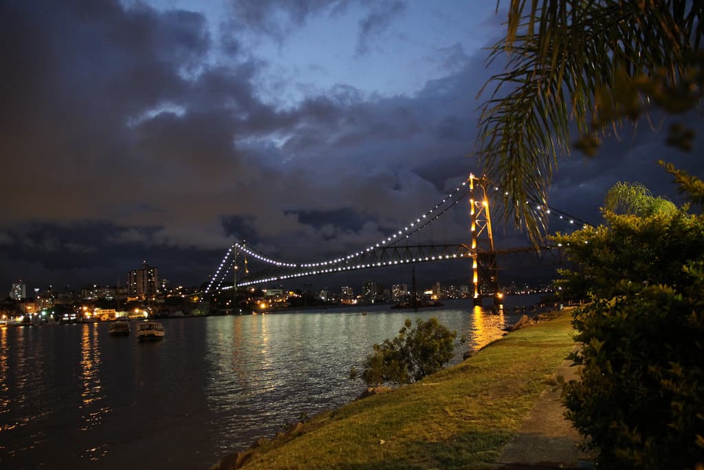 Ponte Hercílio Luz em Florianópolis, Brasil