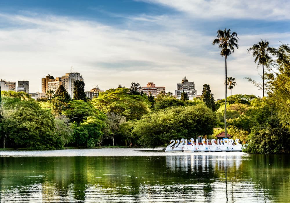 uma lagoa em Porto Alegre
