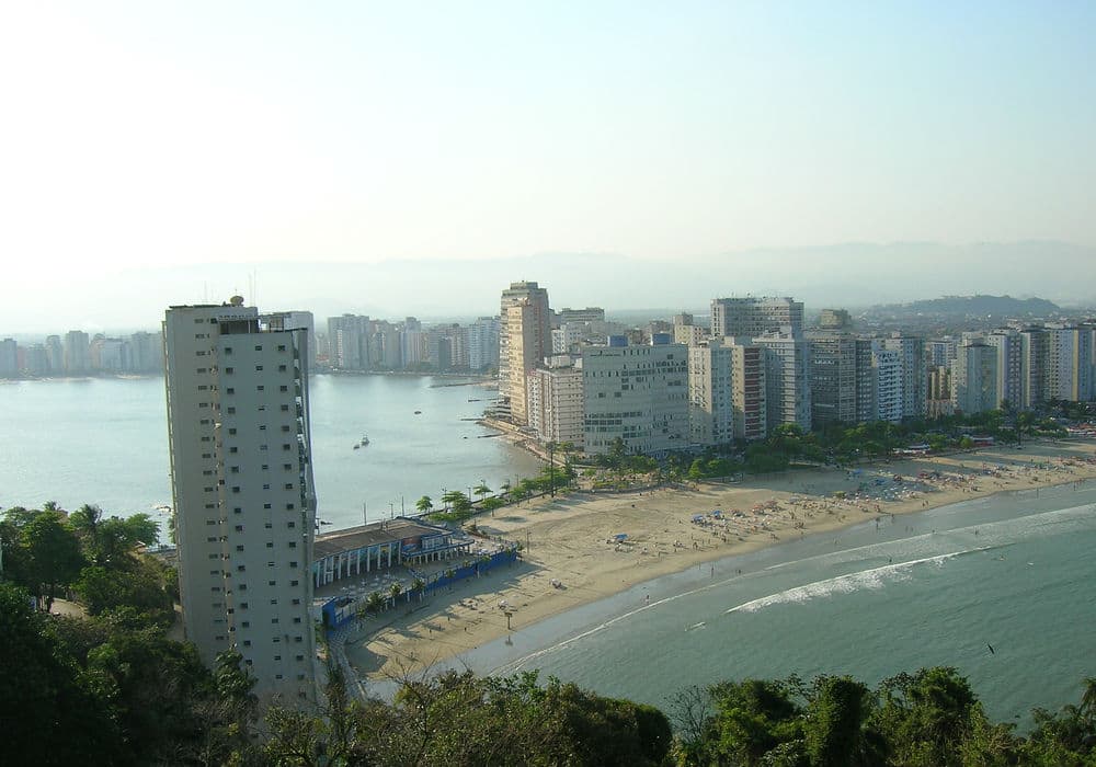 vista de Santos no estado de São Paulo