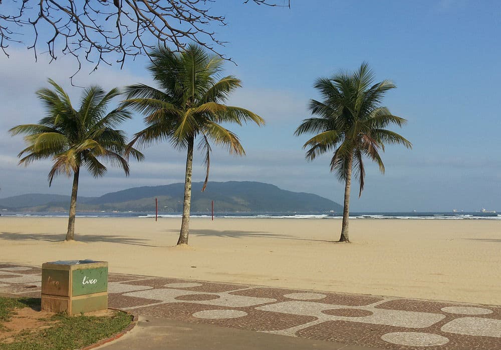 uma praia em Santos