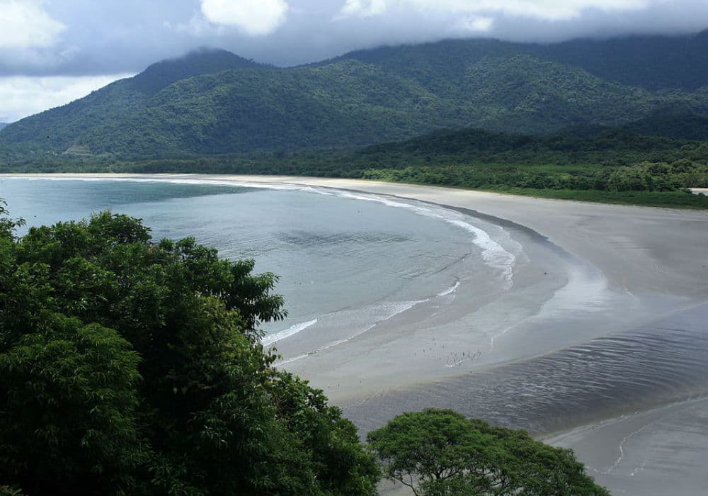uma praia em Ubatuba