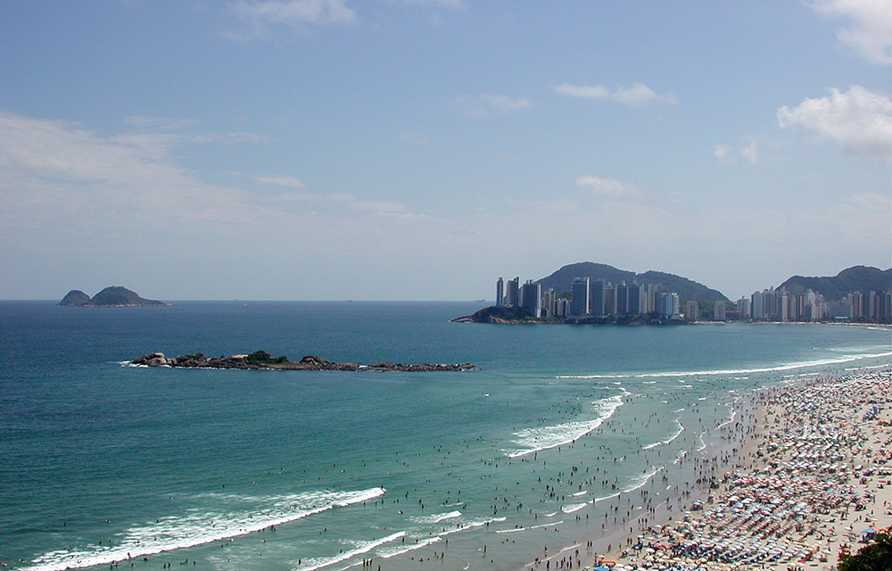 Vista aérea da Praia do Guarujá