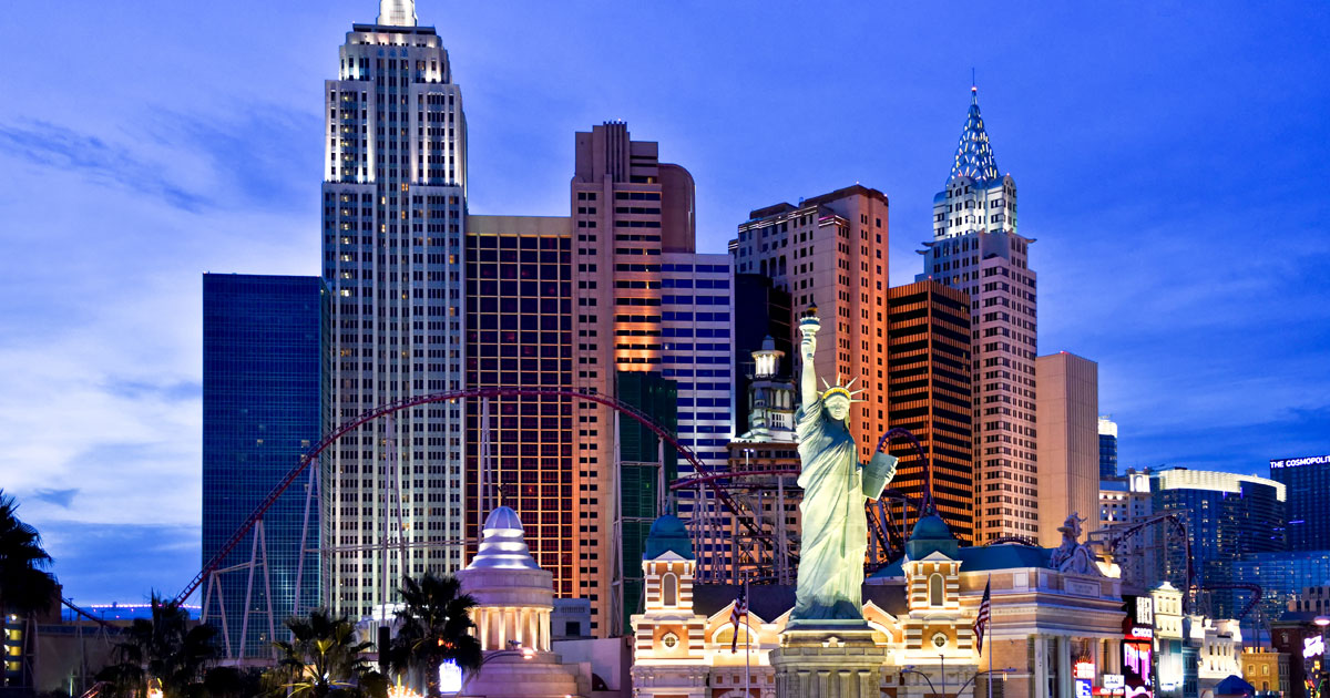 montanha russa em vegas