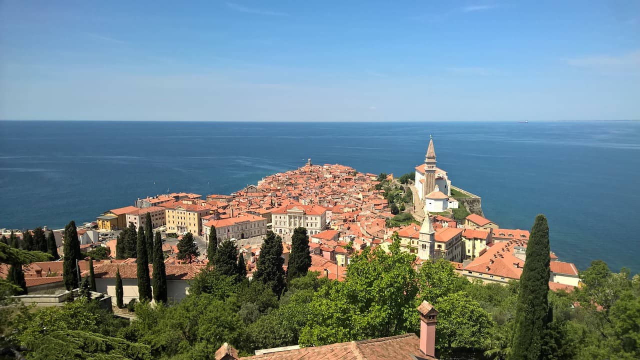 Vista panorâmica da cidade de Piran