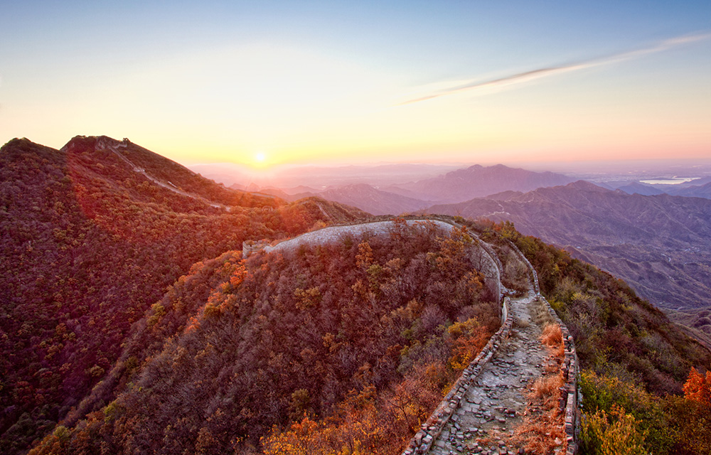 Muralha da China no entardecer